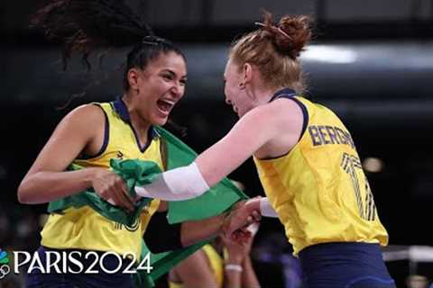 Brazil overcomes Turkiye to snatch women's volleyball bronze medal | Paris Olympics | NBC Sports
