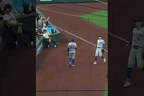 Who caught it?? 🤔🤣 #baseball #shorts #sports #highlights