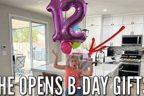 Hallie Opens Birthday Presents for her 12th Birthday! | Mom Gives Her a Very Special Gift