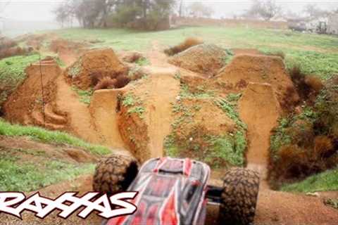 Aerial R/C Assault Part 2 - Traxxas E-Revo Dirt Jumping Session