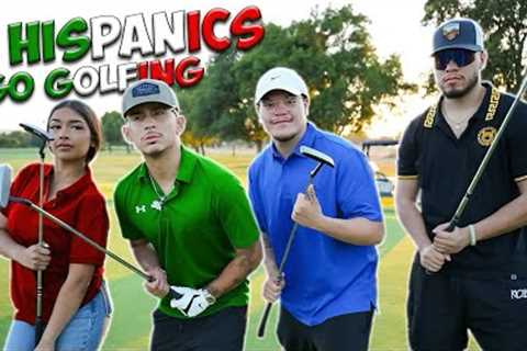 4 HISPANICS GO GOLFING FOR THE FIRST TIME..