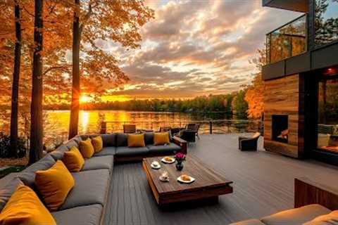 Reduce Stress with Relaxing Jazz Music ☕ Autumn Patio Vibes &amp; Gentle Jazz Tunes