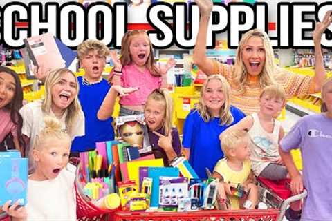 School Supplies for 10 kids! | Back To School 2022! | School Shopping Haul!