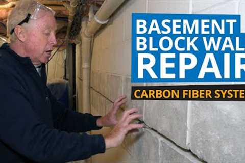 Basement Block Wall Crack Repair | Carbon Fiber Straps