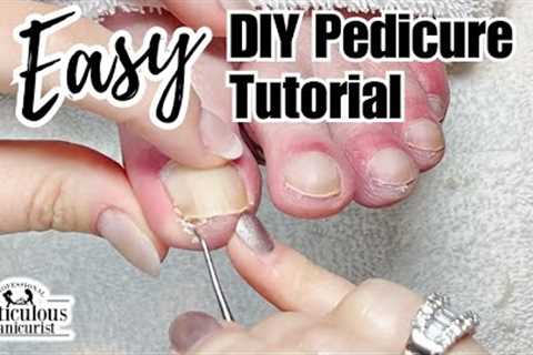 At Home Pedicure for Beginners #nails #satisfying