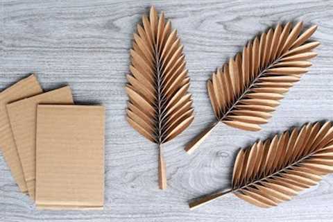 CARDBOARD REALISTIC LEAVES | DIY Home Decor Ideas | Paper Leaves | Arts &amp; Crafts