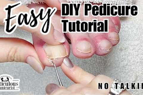 ASMR At Home Pedicure for Beginners #nails #satisfying