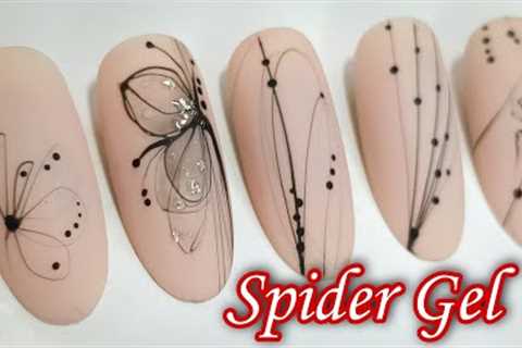 Spider Gel Nail ART//Easy Nail Design Idea//Tutorial Step by Step