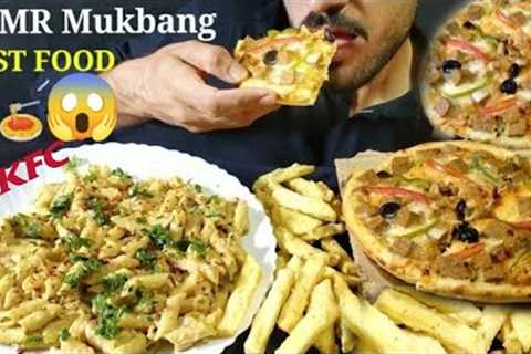 ASMR: EATING 🥵 SPICY FAST FOOD, SPICY PIZZA, WHITE PASTA, SHAWARMA, ZINGER BURGER