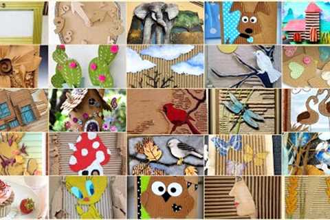 100+ cute cardboard craft ideas/cardboard crafts #diy#craft #craftymagic #homedecor #cardboardcraft