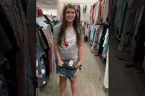 Back to school shopping younger vs older sibling. #shorts