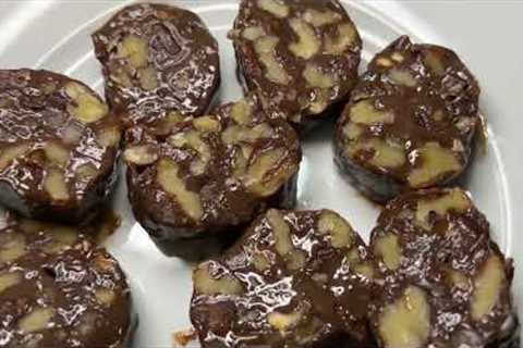 Mix Condensed milk, walnuts and cocoa powder for sweet and delicious dessert !!