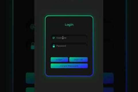Rounded Gradient Login Form using HTML and CSS | Animated Login Form #shorts