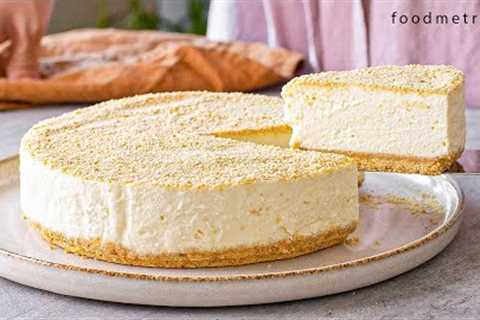 Super Easy No-Bake Cheesecake (No Egg,  No Gelatine, No Condensed milk)