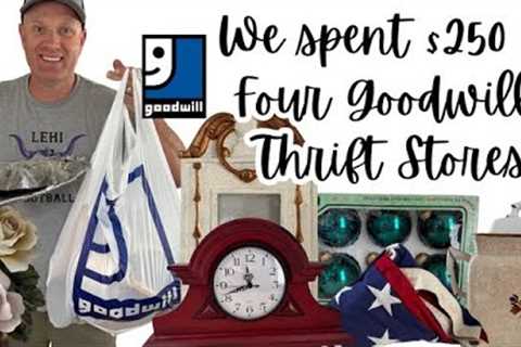 $250 At Four Goodwill Thrift Stores - Thrifting Home Decor For Resale Full Time