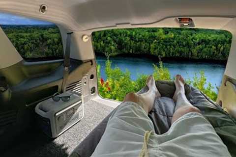 24 Hours Solo Camping, Cooking &amp; Fishing - SUV Camping