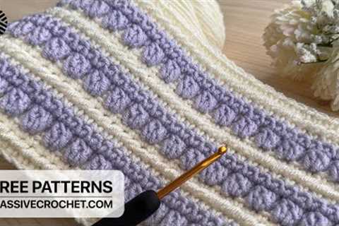 Very Easy &amp; Atypical Crochet Pattern for Beginners! 🤩 Crochet Stitch for Baby Blanket, Bag..