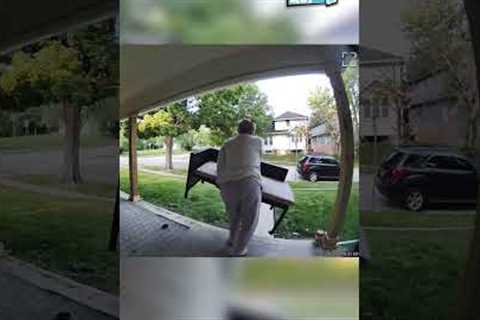 Grandma Takes Porch Furniture (Caught on Ring Doorbell)