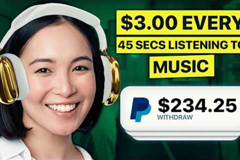 MAKE $3 EVERY 45 SECONDS Listening To Music (Make Money Online 2024)