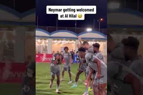Neymar getting a proper welcome to training 🥶 (via @alhilal/TT) #shorts