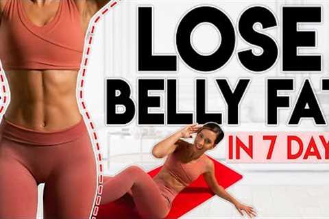 LOSE FAT in 7 days (belly, waist &amp; abs) | 5 minute Home Workout