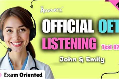 OET LISTENING TEST 02 Official #oet #oetexam #oetnursing #oetlisteningtest