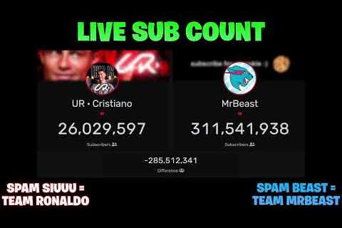 🔴LIVE: UR · Cristiano Ronaldo vs MrBeast Sub Count Battle (Cristiano Ronaldo New Channel)