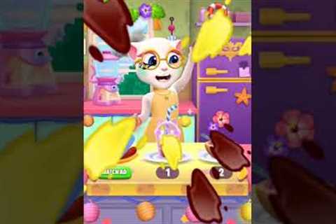 My Talking Tom Angela daily eating food