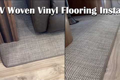 RV Slide Out Woven Vinyl Flooring Install (Carpet Replacement)  |  Easy DIY Upgrade