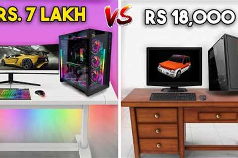 EXPENSIVE VS CHEAP GAMING PC SETUP !