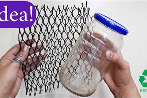 Great Idea With Bottle Net and Glass Jar! Incredible Recycling! Upcycling