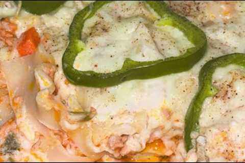 easy and quick recipe of cheesy chicken lasagna