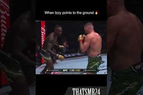 When israel points to the ground... #ufc #israeladesanya #shorts #viral #trending