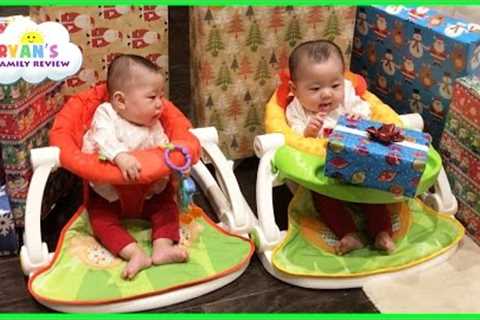 Twins Baby's First Christmas Morning 2016 Family Fun Games Ryan's Family Review Holiday Vlog