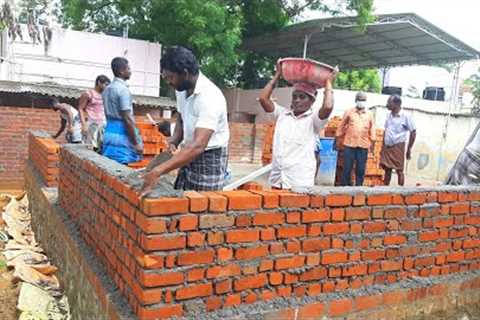 Beautiful with 23x33 Size house window Sill level build brick work-using by sand and cement mortar