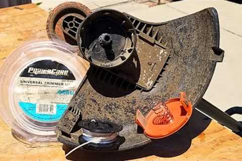 LINE TRIMMER - How To REMOVE and REPLACE STRING on a B/D GARDEN TRIMMER EDGER - Easy DIY