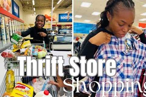 Thrift store shopping haul in Canada! Grocery shopping vlog