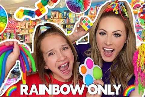 NO BUDGET RAINBOW FIDGET SHOPPING CHALLENGE! 🌈🤑