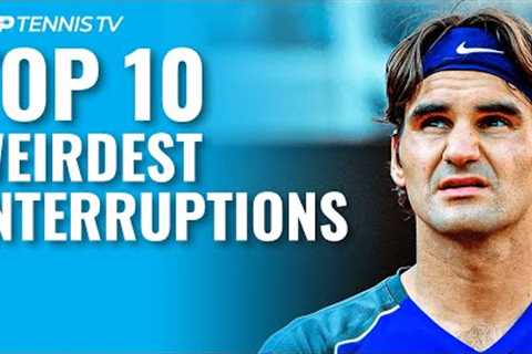 Top 10 Weirdest Interruptions to a Tennis Match! Part 1