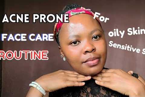 Simple Face Routine For Acne and Pimple Prone Face:smooth glowy face