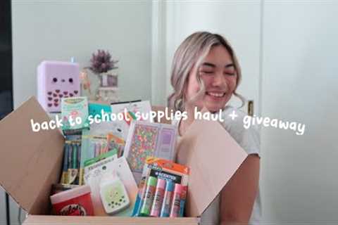 back to school supplies shopping + haul + giveaway *essentials &amp; must haves for school ♡₊..