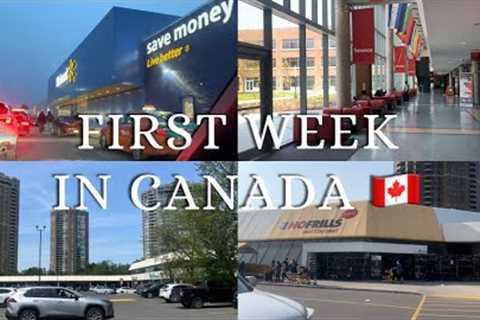 FIRST WEEK CANADA🇨🇦: Going grocery shopping,First day of College✨