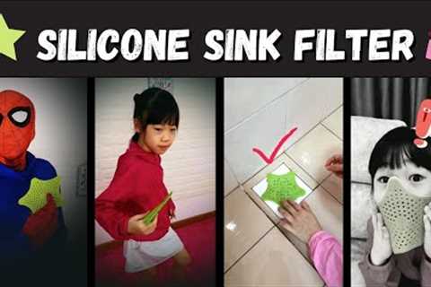 3⭐ Star Shaped Silicone Sink Filter #shorts Funny Family with Product Review JGY test play