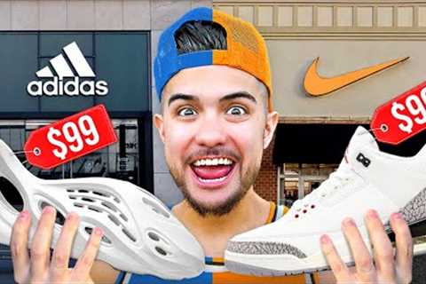 Nike Outlet VS Adidas Outlet Sneaker Shopping Challenge!