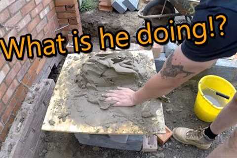 OLD BOY Bricklayer teaches apprentice how to lay bricks...