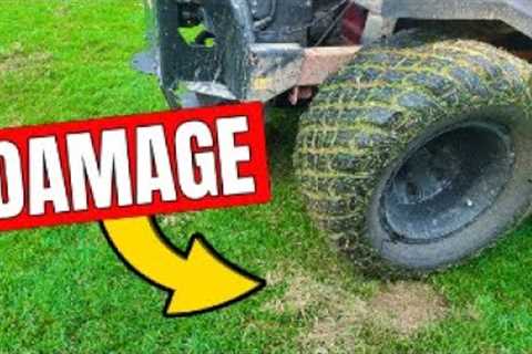 Turn a Zero Turn Mower Without Tire Marks!