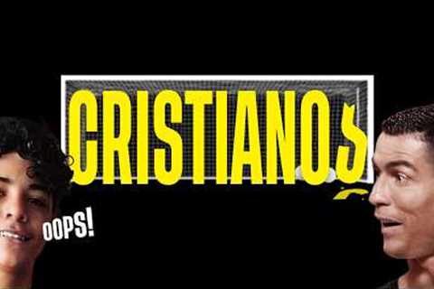 Cristiano Jr. dares to challenge me… with a freekick!