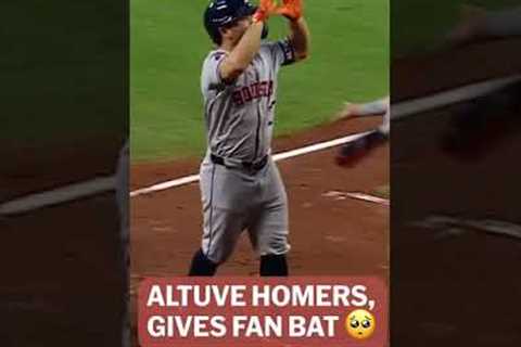 Jose Altuve gave his bat to a young fan in Baltimore after hitting a home run 🥹🧡