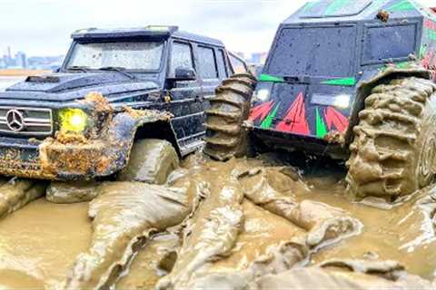 6 RC CARS EXTREME ADVENTURES – MUD, Sand, Water – Sherp, Mercedes G63