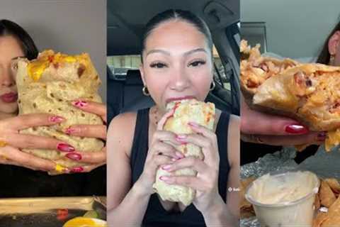 ASMR Chipotle Burritos MUKBANG | ASMR eating sounds | ASMR FOOD COMPILATION